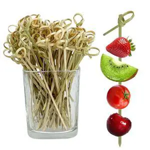200PCS Cocktail Picks Bamboo Skewers for Appetizers, Fancy Toothpicks for Appetizers, 4.7 Inch Long Decorative Knot Bamboo Cocktail Sticks for Party Drinks Food Fruit Charcuterie Boards Accessories 200PCS Cocktail Picks Bamboo Skewers for Appetizers, Fancy Toothpicks for Appetizers, 4.7 Inch Long Decorative Knot Bamboo Cocktail Sticks for Party Drinks Food Fruit Charcuterie Boards Accessories