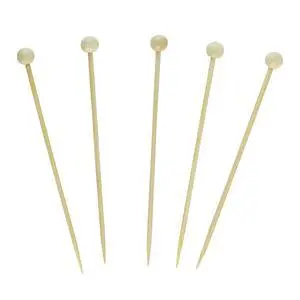 Cocktail Picks Bamboo Toothpicks with Ball End for Cocktails, Appetizers, Fruits, Dessert, 3.5 inches Pack of 200 Cocktail Picks Bamboo Toothpicks with Ball End for Cocktails, Appetizers, Fruits, Dessert, 3.5 inches Pack of 200