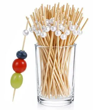 200 Pcs Fancy Cocktail Picks, 4.7 Inch White Pearl Fancy Toothpicks, Bamboo Skewers Wood Cocktail Sticks For Appetizers, Charcuterie Boards, Drinks, Fruit, Wedding, Party Decor 200 Pcs Fancy Cocktail Picks, 4.7 Inch White Pearl Fancy Toothpicks, Bamboo Skewers Wood Cocktail Sticks For Appetizers, Charcuterie Boards, Drinks, Fruit, Wedding, Party Decor