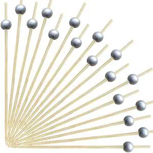 200 PCS Silver Cocktail Picks Fancy Bamboo Toothpicks for Appetizers Skewers 4.7 Inch Food Picks for Charcuterie Sticks Boards Accessories (Silver) 200 PCS Silver Cocktail Picks Fancy Bamboo Toothpicks for Appetizers Skewers 4.7 Inch Food Picks for Charcuterie Sticks Boards Accessories (Silver)