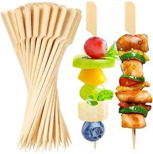 200PCS Bamboo Skewers for Appetizers, 7 Inch Long Flat Cocktail Picks | Fancy Toothpicks for Appetizers, Paddle Wooden Skewers, Party Food Sticks, Drinks Fruit BBQ, Charcuterie Boards Accessories 200PCS Bamboo Skewers for Appetizers, 7 Inch Long Flat Cocktail Picks | Fancy Toothpicks for Appetizers, Paddle Wooden Skewers, Party Food Sticks, Drinks Fruit BBQ, Charcuterie Boards Accessories