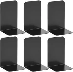 Bookends 3 Pairs, Black Metal Book Ends, Heavy Bookends for Shelves, Book Stopper for Heavy Books, Book Organizer for Home Office School Supplies Bookends 3 Pairs, Black Metal Book Ends, Heavy Bookends for Shelves, Book Stopper for Heavy Books, Book Organizer for Home Office School Supplies