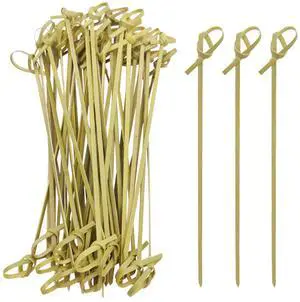 Bamboo Cocktail Picks 200 PCS Bamboo Skewers 4 Inch with Looped Knot, Food Picks,Party Toothpicks for Appetizers,Cocktail Drinks,Barbecue Snacks,Club Sandwiches. Bamboo Cocktail Picks 200 PCS Bamboo Skewers 4 Inch with Looped Knot, Food Picks,Party Toothpicks for Appetizers,Cocktail Drinks,Barbecue Snacks,Club Sandwiches.