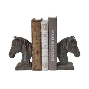 Horse Bookends Vintage Decor - Set of 2 Antique Rust Finished Horse Head Book Ends for Shelves Desk Office Decor Gifts 5.3 x 3.7 x 7 Inches Horse Bookends Vintage Decor - Set of 2 Antique Rust Finished Horse Head Book Ends for Shelves Desk Office Decor Gifts 5.3 x 3.7 x 7 Inches