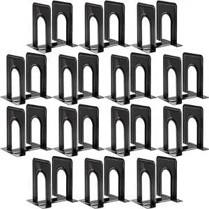 14 Pairs Book Ends, Heavy Duty Bookends for Shelves, Black | Book Holder for Shelf, Non-Skid Metal Book Holders, Book Ends for Heavy Books, Book Stopper for Library, Office Organization. 14 Pairs Book Ends, Heavy Duty Bookends for Shelves, Black | Book Holder for Shelf, Non-Skid Metal Book Holders, Book Ends for Heavy Books, Book Stopper for Library, Office Organization.