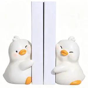 Cute Hug Ducks Decorative Bookends, Unique Book Ends to Hold Books Creative Resin Book Holder Stopper for Home Office Desk Bookshelf Decoration Cute Hug Ducks Decorative Bookends, Unique Book Ends to Hold Books Creative Resin Book Holder Stopper for Home Office Desk Bookshelf Decoration