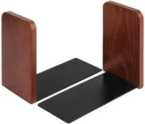 Book Ends, Black Wooden Bookends for Shelves - Heavy Duty Non-Slip Book Organizers, Upgraded Decorative Bookend Holders for Home, Kitchen, Office, Set of 2 Book Stopper, Small Book Ends, Black Wooden Bookends for Shelves - Heavy Duty Non-Slip Book Organizers, Upgraded Decorative Bookend Holders for Home, Kitchen, Office, Set of 2 Book Stopper, Small
