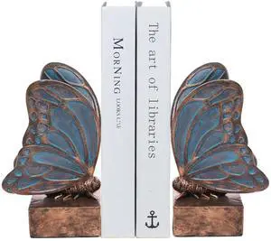 Vintage Blue Butterfly Bookends,Resin Book Ends for Shelves,Heavy Duty Decorative Bookends,Creative Book Stopper Holder Decor for Desk Home Office,Shelf Decoration,Gifts for Mother's Day Vintage Blue Butterfly Bookends,Resin Book Ends for Shelves,Heavy Duty Decorative Bookends,Creative Book Stopper Holder Decor for Desk Home Office,Shelf Decoration,Gifts for Mother's Day