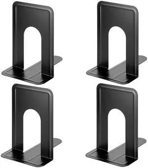 8.5 in Extra Large Heavy Duty Metal Book Ends, Bookends for Shelves | Universal Premium Non-skid Bookend, Black Book Stopper for Books/Movies/CDs/Games, 8.5 x 5.9 x 7.8 in, 2 Pairs/ XL 8.5 in Extra Large Heavy Duty Metal Book Ends, Bookends for Shelves | Universal Premium Non-skid Bookend, Black Book Stopper for Books/Movies/CDs/Games, 8.5 x 5.9 x 7.8 in, 2 Pairs/ XL