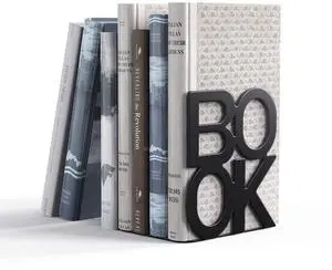 Book Ends Black Metal BookEnds for Bookrack Desk,Books | Non-Skid Metal Book End Stopper for Books/CDs/DVDs Book Ends Black Metal BookEnds for Bookrack Desk,Books | Non-Skid Metal Book End Stopper for Books/CDs/DVDs