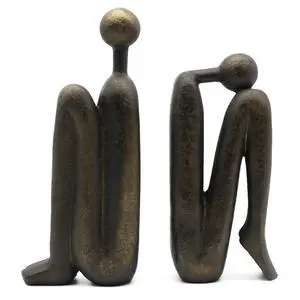 Thinker Decorative Bookends, Non-Slip Book Holder, Resin 9'' | Creative Ornaments for Living Room Office Home Decor, 1Pair/2Piece Thinker Decorative Bookends, Non-Slip Book Holder, Resin 9'' | Creative Ornaments for Living Room Office Home Decor, 1Pair/2Piece