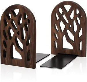 2 Pieces Wood Tree Book Ends for Shelves Non-Skid Heavy Bookends | Large Heavy Duty Bookend, Book Holders for Heavy Books, Decorative Book Stopper, to Hold Books Firmly on Bookshelf 2 Pieces Wood Tree Book Ends for Shelves Non-Skid Heavy Bookends | Large Heavy Duty Bookend, Book Holders for Heavy Books, Decorative Book Stopper, to Hold Books Firmly on Bookshelf