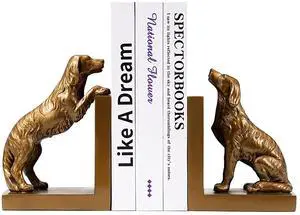 Dog Bookends, Book Ends for Shelves to Hold Books Heavy Duty, Creative Resin Book Holders for Kitchen Desk Home Office Dog Bookends, Book Ends for Shelves to Hold Books Heavy Duty, Creative Resin Book Holders for Kitchen Desk Home Office