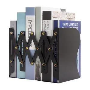 Adjustable Book Ends, Metal Bookends for Heavy Books, Desk Book Holder for Shelves, Book Organizer for Desk, Suitable for Office, Home and School Use (Black) | Metal Bookends for Heavy Books Adjustable Book Ends, Metal Bookends for Heavy Books, Desk Book Holder for Shelves, Book Organizer for Desk, Suitable for Office, Home and School Use (Black) | Metal Bookends for Heavy Books