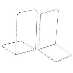 Clear Acrylic Book Ends Bookends for Shelves | 2 Piece, 7.08 x 4.72, Non-Slip, Heavy Duty, Decorative Books Holder, Bookcase Desktop Use, for Office Home School Clear Acrylic Book Ends Bookends for Shelves | 2 Piece, 7.08 x 4.72, Non-Slip, Heavy Duty, Decorative Books Holder, Bookcase Desktop Use, for Office Home School