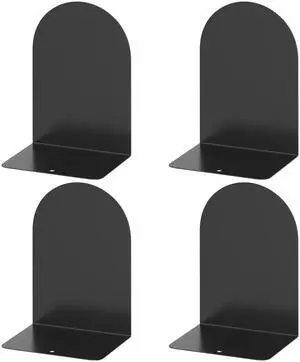 Bookends 2 Pairs, Metal Round Bookends for Shelves, Book Ends for Desk, Book End to Hold Books, Book Stopper, Black Bookend for Home Office Bookends 2 Pairs, Metal Round Bookends for Shelves, Book Ends for Desk, Book End to Hold Books, Book Stopper, Black Bookend for Home Office