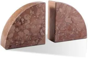 Marble Bookend for Shelves, Non-Skid Bookends for Heavy Books, Heavy Duty Book Stopper for CDs, Luxury Book Shelf Holder, Quarter Circle Design Book Ends Decorative, Perlino Rosato, Set of 2 Marble Bookend for Shelves, Non-Skid Bookends for Heavy Books, Heavy Duty Book Stopper for CDs, Luxury Book Shelf Holder, Quarter Circle Design Book Ends Decorative, Perlino Rosato, Set of 2