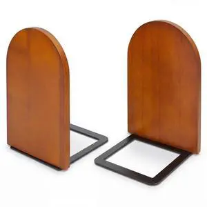 1 Pair Wood Bookends, Decorative Book Ends for Heavy Books, Book Organizer | Book Shelf Holder Home Decorative, Heavy Duty Wooden Bookend Support for Books and Movies 1 Pair Wood Bookends, Decorative Book Ends for Heavy Books, Book Organizer | Book Shelf Holder Home Decorative, Heavy Duty Wooden Bookend Support for Books and Movies