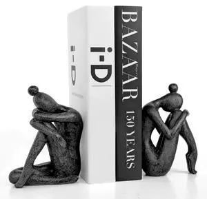 Yoga-Style Black Decorative Bookends, Resin Book Stand to Hold Books Heavy Duty, Book Stoppers for Home Decor, Office Desk, Living Room Decor. Black. Book Ends for Shelf Yoga-Style Black Decorative Bookends, Resin Book Stand to Hold Books Heavy Duty, Book Stoppers for Home Decor, Office Desk, Living Room Decor. Black. Book Ends for Shelf
