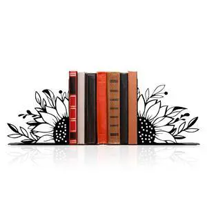 Sunflower Decorative Bookends - Unique and Novelty Flower Bookends for Shelves, Cute and Durable Book Holders Sunflower Decorative Bookends - Unique and Novelty Flower Bookends for Shelves, Cute and Durable Book Holders
