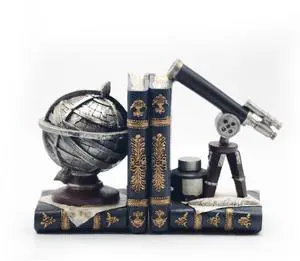 Vintage Decorative Bookends, Armillary Sphere & Space Telescope | Unique Bookends for Home Office Schools Vintage Decorative Bookends, Armillary Sphere & Space Telescope | Unique Bookends for Home Office Schools