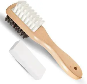 Suede Brush and Eraser, Suede Shoe Cleaner with Crepe & Brass Bristle Brush and Suede Eraser, Safe Effectively Solves Stubborn Stains on Sneaker Leather, Suede, Nubuck Care Suede Brush and Eraser, Suede Shoe Cleaner with Crepe & Brass Bristle Brush and Suede Eraser, Safe Effectively Solves Stubborn Stains on Sneaker Leather, Suede, Nubuck Care