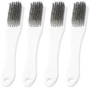 4 Pack Bowling Shoe Brushes - Stainless Steel Wire Cleaning Scrubber for Shoes Sliders Golf Cleats and Boots - Durable Brush Cleaner Kit for Mud and Dirt (White) 4 Pack Bowling Shoe Brushes - Stainless Steel Wire Cleaning Scrubber for Shoes Sliders Golf Cleats and Boots - Durable Brush Cleaner Kit for Mud and Dirt (White)