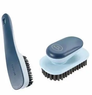 Laundry Brush, Shoe Brush, Floor Tiles, Kitchen, Carpet, Household Cleaning, Etc. Easy to Hold Set of 2 Pieces Laundry Brush, Shoe Brush, Floor Tiles, Kitchen, Carpet, Household Cleaning, Etc. Easy to Hold Set of 2 Pieces