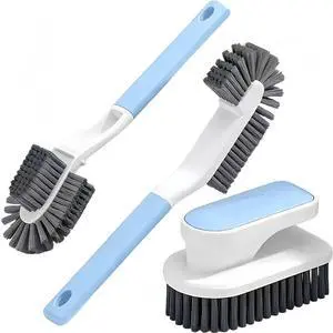 Cleaning Scrub Brush Set Shoe Brush Laundry Brush Scrub Brushes for Stains | 2 Long Handle Shoe Brushes&1 Clothes Brush Ergonomic Handle with Medium Bristles Brush for Sneakers, Footwear,Fabric,Carpet Cleaning Scrub Brush Set Shoe Brush Laundry Brush Scrub Brushes for Stains | 2 Long Handle Shoe Brushes&1 Clothes Brush Ergonomic Handle with Medium Bristles Brush for Sneakers, Footwear,Fabric,Carpet