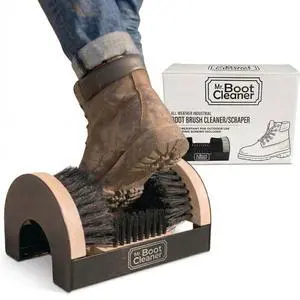Heavy Duty Boot Cleaner Scrubber, for Mounted or Portable Use, Wood | Mr. Boot Cleaner Boot/Shoe Scraper, Use Indoors or Outdoors, Suitable for Home or Commercial Sites, Includes Hardware Heavy Duty Boot Cleaner Scrubber, for Mounted or Portable Use, Wood | Mr. Boot Cleaner Boot/Shoe Scraper, Use Indoors or Outdoors, Suitable for Home or Commercial Sites, Includes Hardware