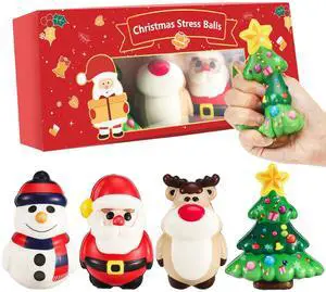 4.2in Large Christmas Squishies - 4pcs Mochi Squishy Toys, Stress Relief Balls for Boys Girls Kids Christmas Fidgets Stocking Stuffer Kawaii Cute Party Favors 4.2in Large Christmas Squishies - 4pcs Mochi Squishy Toys, Stress Relief Balls for Boys Girls Kids Christmas Fidgets Stocking Stuffer Kawaii Cute Party Favors