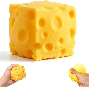 Cheese Squishy Realistic Cheese Block Fidget Toy Anxiety Relief Desk Decor Funny Food Theme Squeeze Cheese for Office Home Cheese Squishy Realistic Cheese Block Fidget Toy Anxiety Relief Desk Decor Funny Food Theme Squeeze Cheese for Office Home