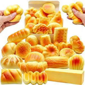 20 Pcs Squishy Slow Rising Toys Squishies Bread Stress Fidget Toys | Food Butter Bread Cake Soft Slow Rise Squishies, Sensory Fidget Squeeze Toys for Anxiety Relief 20 Pcs Squishy Slow Rising Toys Squishies Bread Stress Fidget Toys | Food Butter Bread Cake Soft Slow Rise Squishies, Sensory Fidget Squeeze Toys for Anxiety Relief