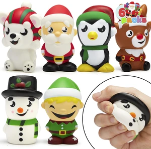 6 PCS Christmas Squeeze Toys Slow Rising, Cute Toys for Xmas Party Favors, Soft Squeeze Toy Relieve Stress and Anxiety, Christmas Funny Toy for Boys Girls 6 PCS Christmas Squeeze Toys Slow Rising, Cute Toys for Xmas Party Favors, Soft Squeeze Toy Relieve Stress and Anxiety, Christmas Funny Toy for Boys Girls