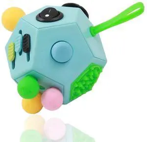 12 Sided Finger Cube Toys, Fidget Toys Relief Stress, Autism and Anxiety Depression for Kids Adults (Blue, Normal) 12 Sided Finger Cube Toys, Fidget Toys Relief Stress, Autism and Anxiety Depression for Kids Adults (Blue, Normal)