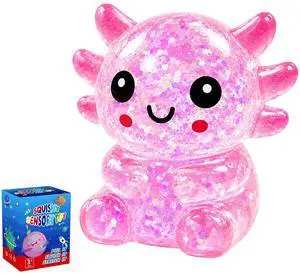 Glitter Axolotl Squishy Toy, Squishy Toys, Slow Rising Squishy (Pink) | Animal Stress Relief Axolotl Toys, Handheld Stress Ball for Anxiety and Focus Sitting Posture Axolotl Glitter Axolotl Squishy Toy, Squishy Toys, Slow Rising Squishy (Pink) | Animal Stress Relief Axolotl Toys, Handheld Stress Ball for Anxiety and Focus Sitting Posture Axolotl