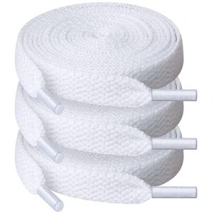 3 Pair Flat Shoe laces, 5/16" Wide Shoelaces | Athletic Running Sneakers Shoes Boot Strings 3 Pair Flat Shoe laces, 5/16" Wide Shoelaces | Athletic Running Sneakers Shoes Boot Strings