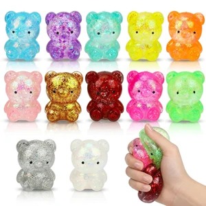 12pcs Glitter Bear Stress Balls,Slow Rising Squishy Toys for Kids Boys Girls Stress Relief,Classroom Prizes,Party Favors 12pcs Glitter Bear Stress Balls,Slow Rising Squishy Toys for Kids Boys Girls Stress Relief,Classroom Prizes,Party Favors