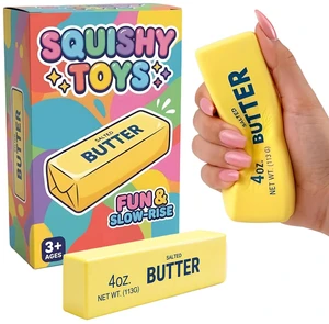 Butter Squishy Toys, Slow Rising Dumpling Squishy Squeeze Toys Sensory Stress Relief, Gifts for Boys Girls Adults Stretchy Fidget Toys for Anxiety Relief Party Favors 1Pcs with Gift Box Butter Squishy Toys, Slow Rising Dumpling Squishy Squeeze Toys Sensory Stress Relief, Gifts for Boys Girls Adults Stretchy Fidget Toys for Anxiety Relief Party Favors 1Pcs with Gift Box