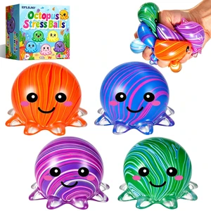 4 Pack Squishy Toy Octopus Stress Balls for Adults, Slow Rising Squishy for Anxiety Stress Relief, Cute Squeeze Ball for Party Favors Classroom Prizes Birthday Gifts (4PC-Octopus) 4 Pack Squishy Toy Octopus Stress Balls for Adults, Slow Rising Squishy for Anxiety Stress Relief, Cute Squeeze Ball for Party Favors Classroom Prizes Birthday Gifts (4PC-Octopus)
