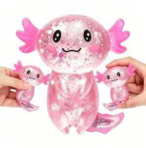 Axolotl Fidget Toy, Soft Squishy Stress Relief Toy for Adults and Kids, Glitter Sensory Stretch Toy for Anxiety Relief, Focus Desk Toy, (Pink) Axolotl Fidget Toy, Soft Squishy Stress Relief Toy for Adults and Kids, Glitter Sensory Stretch Toy for Anxiety Relief, Focus Desk Toy, (Pink)