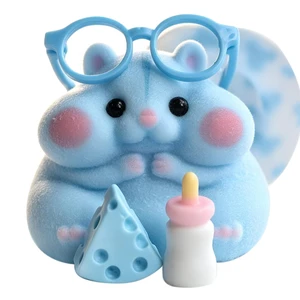 Taba Squishy Hamster Toy, Cute Squishy Stress Relief Fidget Toy | CUTE SQUEEZE Soft Non-toxic Silicone Cheese Butter Dumpling Squishy, Fuzzy Animal Sensory Toys for Kids Adults, Blue Taba Squishy Hamster Toy, Cute Squishy Stress Relief Fidget Toy | CUTE SQUEEZE Soft Non-toxic Silicone Cheese Butter Dumpling Squishy, Fuzzy Animal Sensory Toys for Kids Adults, Blue