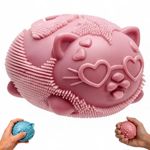 Cat Squeeze Squishy,Wild Cats Fuzz Ball Sensory Squeeze Toy, Slow Rise Sensory Fidget Balls, Anxiety Slow Rising Toy for Kids Stress Relief - High Density Squeeze Balls for Students Calming Cat Squeeze Squishy,Wild Cats Fuzz Ball Sensory Squeeze Toy, Slow Rise Sensory Fidget Balls, Anxiety Slow Rising Toy for Kids Stress Relief - High Density Squeeze Balls for Students Calming
