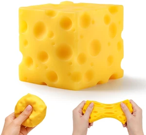 Squishy, 2.4" Mini Cheese Cube Slow Rising Squishy Toy, Soft Sensory Fidget Squeeze Toy for Stress Relief and Anxiety Relief, Desk Decor, Party Favor, Birthday Gift for Teens and Adults Squishy, 2.4" Mini Cheese Cube Slow Rising Squishy Toy, Soft Sensory Fidget Squeeze Toy for Stress Relief and Anxiety Relief, Desk Decor, Party Favor, Birthday Gift for Teens and Adults