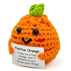 Handmade Positive Orange Crochet Doll with Encouragement Message - I Believe in You Emotional Support Gift - Funny Knitted Stress Relief - Cute Decor, Christmas Birthday Gifts for Friends Handmade Positive Orange Crochet Doll with Encouragement Message - I Believe in You Emotional Support Gift - Funny Knitted Stress Relief - Cute Decor, Christmas Birthday Gifts for Friends