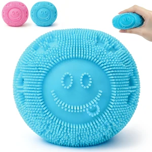 Squishy Stress Ball, Soft Fidget Squishy Fuzz Squeeze Ball for Anxiety Relief, Slow Rising Memory Foam Squishy, Party Favors Gift for Adults and Kids (Blue) Squishy Stress Ball, Soft Fidget Squishy Fuzz Squeeze Ball for Anxiety Relief, Slow Rising Memory Foam Squishy, Party Favors Gift for Adults and Kids (Blue)