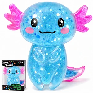 Squishy Toy,Glitter Stress Relief Axolotl Toy,Cute Malt Sugar Filled Sensory Fidget Toy for Kids Adults,Axolotl Birthday Party Favors Gifts Squishy Toy,Glitter Stress Relief Axolotl Toy,Cute Malt Sugar Filled Sensory Fidget Toy for Kids Adults,Axolotl Birthday Party Favors Gifts