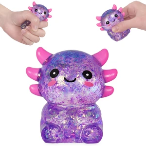 Squishy Stress Ball, Glitter Fidget Sensory Toy, Soft Stretchy Squeeze for Stress Relief, for Kids Teens & Adults Ages 3+(Purple) Squishy Stress Ball, Glitter Fidget Sensory Toy, Soft Stretchy Squeeze for Stress Relief, for Kids Teens & Adults Ages 3+(Purple)