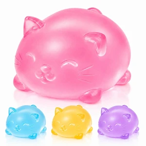 Cat Squishy Stress Ball - Ultra Soft Maltose Filled Gummy Kitty Fidget Toy | Sensory Toy for Adults Office Anxiety Relief & Focus(Pink) Cat Squishy Stress Ball - Ultra Soft Maltose Filled Gummy Kitty Fidget Toy | Sensory Toy for Adults Office Anxiety Relief & Focus(Pink)