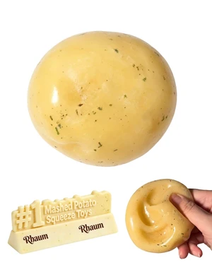 Squishy Handmade Fidget Realistic Fake Food Stress Ball Mashed Potato Skin Soft Filled Squeeze for Anxiety Relief Toy Squeeze Shapeable for Adults and Teens Party Favors Gift(2in/5cm) Squishy Handmade Fidget Realistic Fake Food Stress Ball Mashed Potato Skin Soft Filled Squeeze for Anxiety Relief Toy Squeeze Shapeable for Adults and Teens Party Favors Gift(2in/5cm)